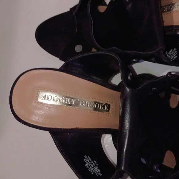 Audrey Brooke Katy Suede Studded Heels - Picture 6 of 9